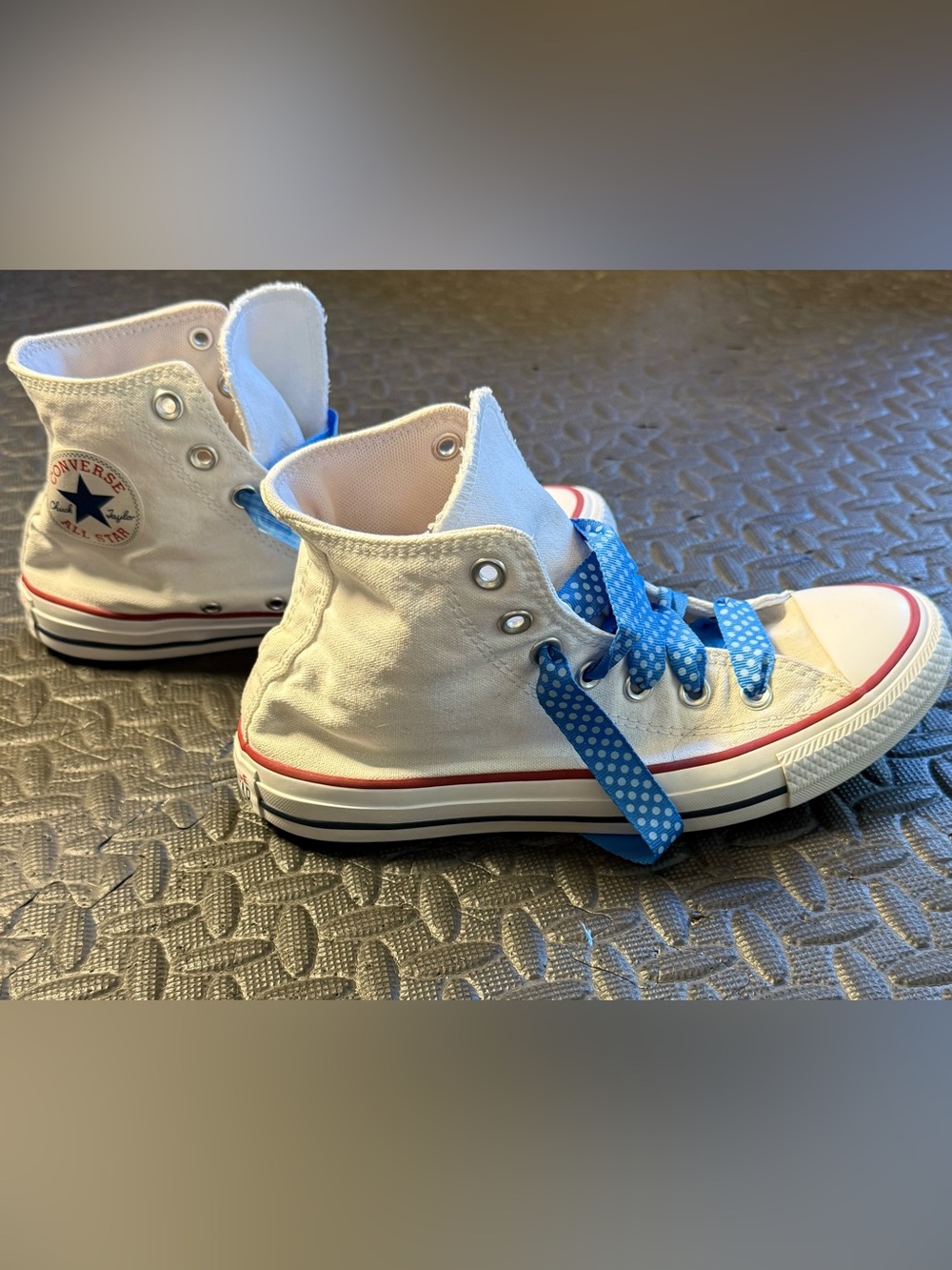 Converse Chuck Taylor All Star High Top White Ribbon Laces Women’s Size 8 - Picture 4 of 11